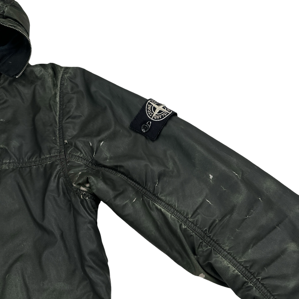 Stone Island 2010 Green Liquid Reflective Jacket - Medium