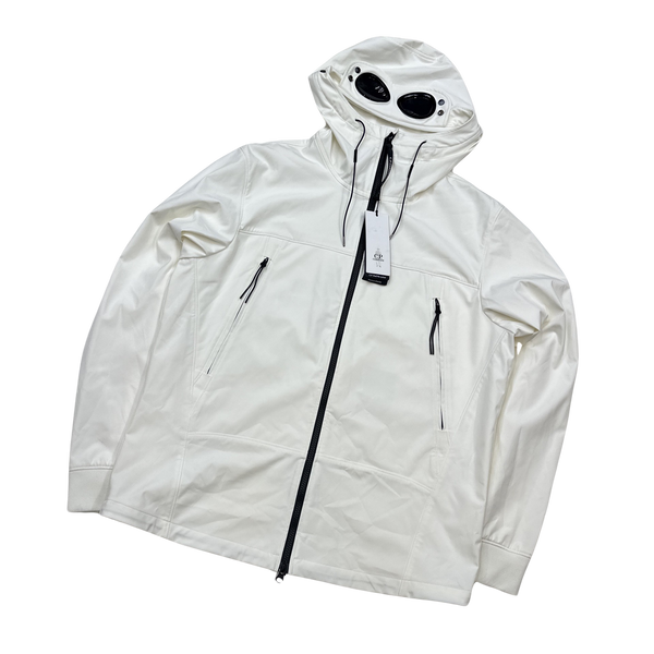 CP Company White Goggle Soft Shell Jacket - Medium, XXL, 3XL
