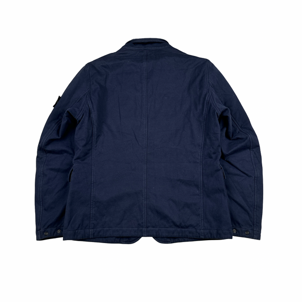 Stone Island 2016 Navy Quilted Multi Pocket Overshirt Jacket - Large