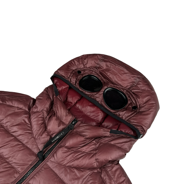 CP Company Burgundy Down Filled DD Shell Goggle Puffer Jacket - 3XL