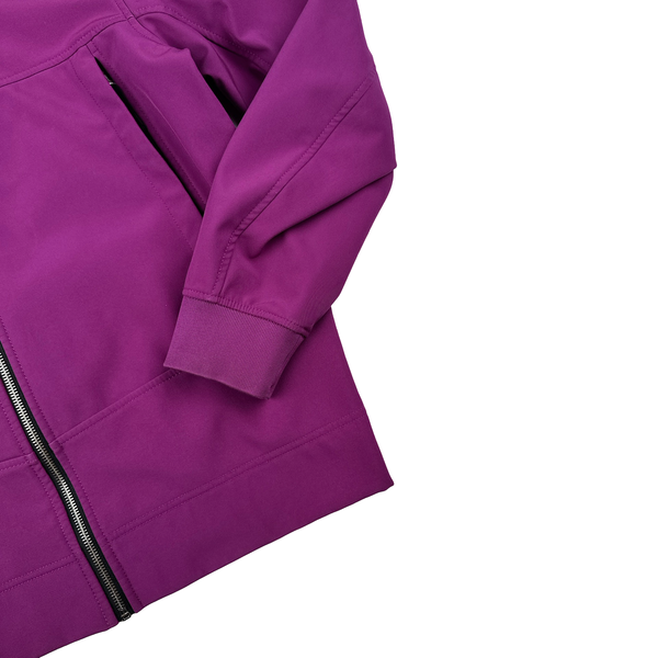 Stone Island Purple Soft Shell E Dye Hooded Jacket - Large