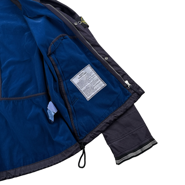 Stone Island 2004 Navy Raso Floccato Riot Mask Sniper Jacket - Medium