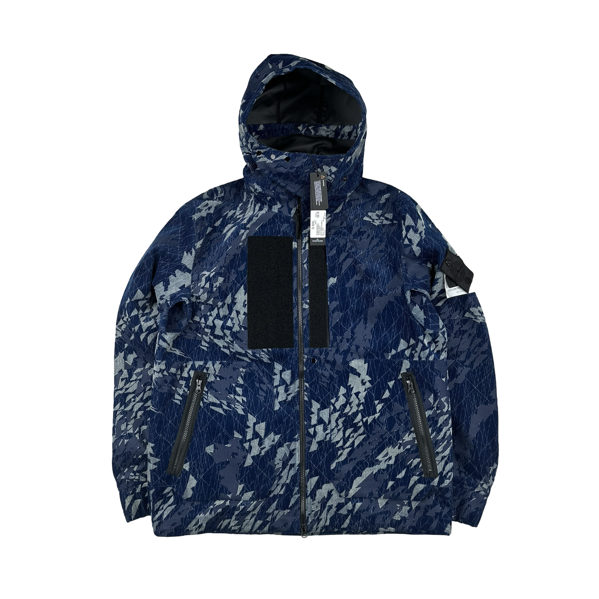 Stone Island Shadow Project Corrosion Print Corduroy Hooded Jacket 