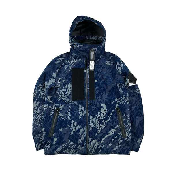 Stone Island Shadow Project Corrosion Print Corduroy Hooded Jacket - Large