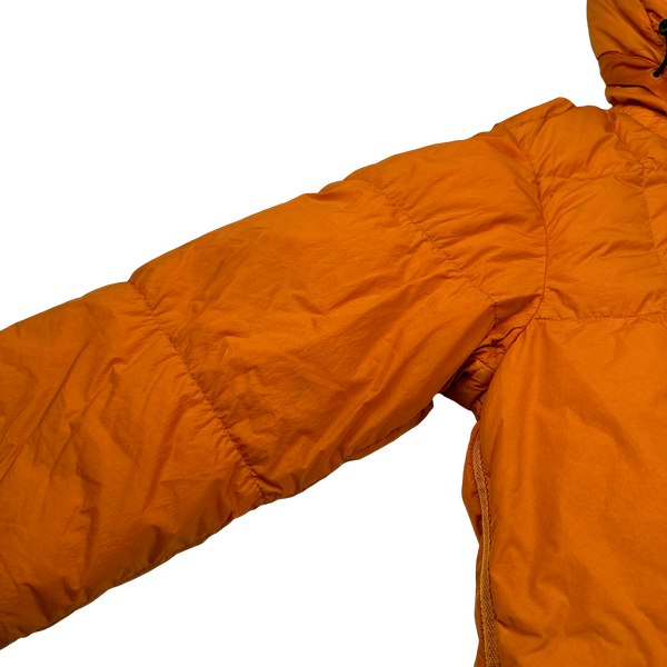 Stone Island 2019 Orange Down Garment Dyed Crinkle Reps Puffer Jacket - Medium
