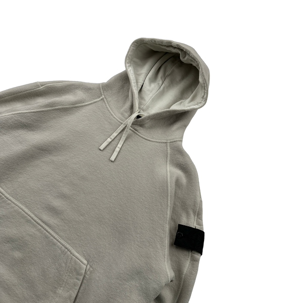 Stone Island 2021 Cream Wool Shadow Project Hoodie - Medium