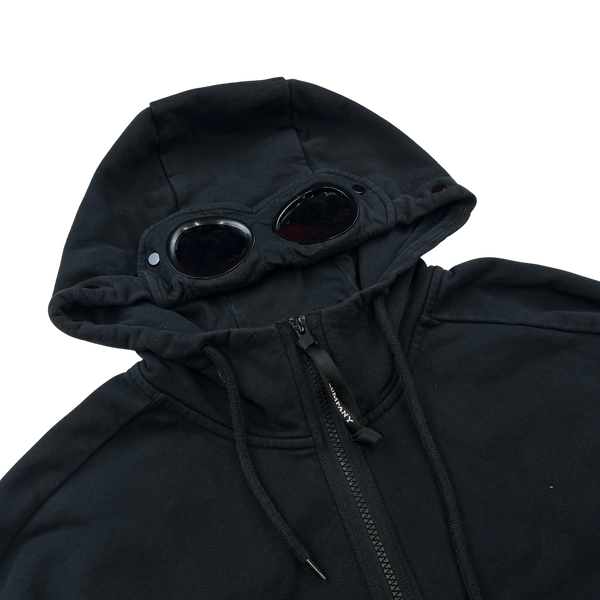 CP Company Black Cotton Goggle Hoodie - XL