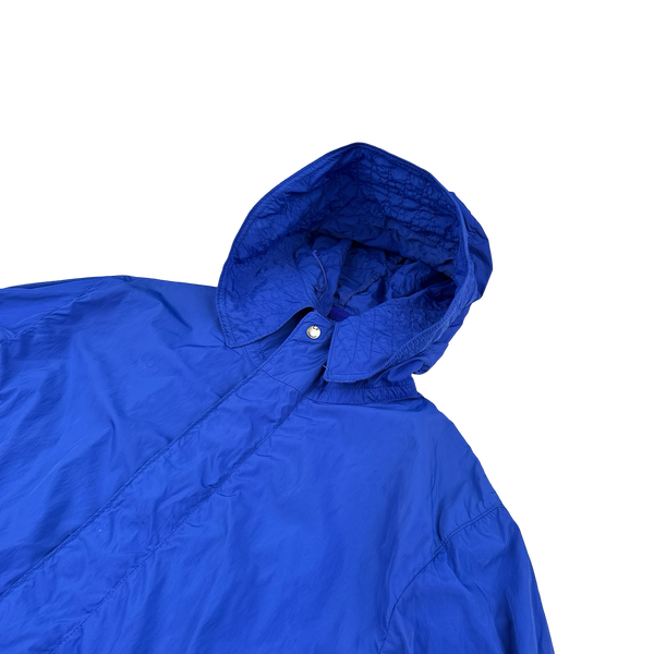 CP Company Blue Fishtail Nylon Parka Jacket - Large