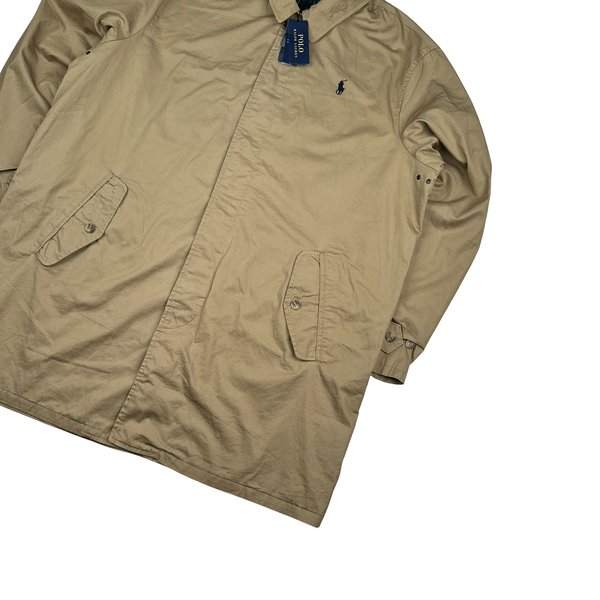 Ralph Lauren City Walking Beige Cotton Long Jacket - XXL