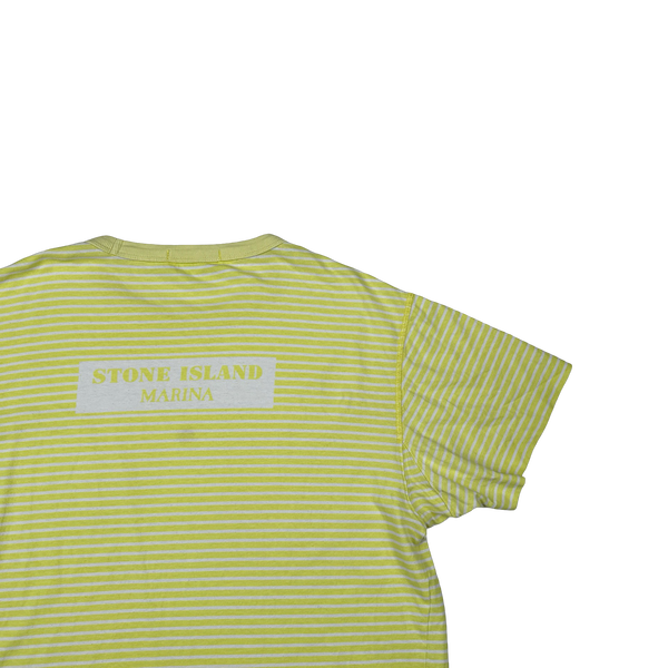 Stone Island 2019 Yellow Striped Marina T Shirt - XL