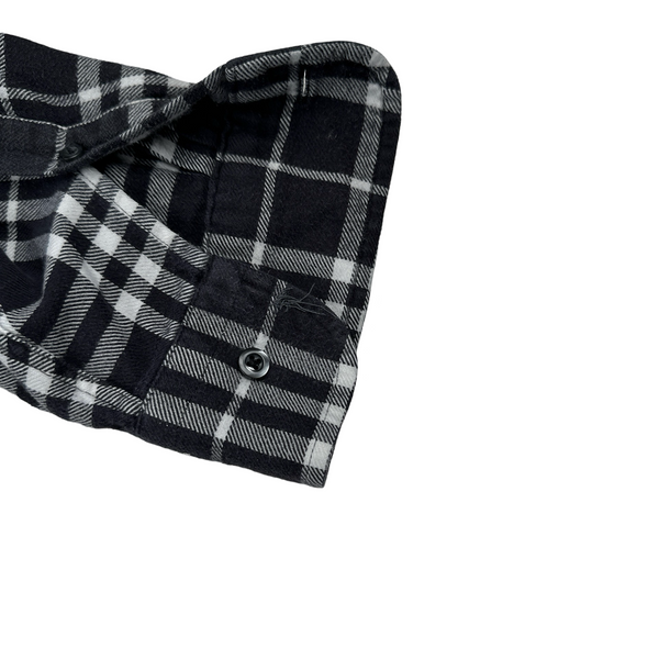 Burberry Check Flannel Buttoned Shirt - Large