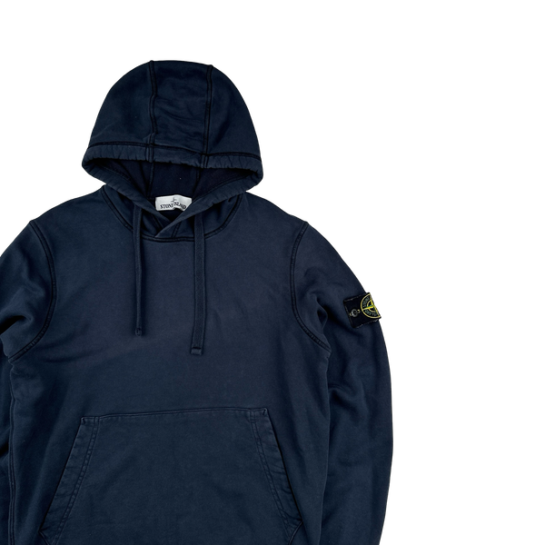 Stone Island 2021 Navy Pullover Hoodie - Small