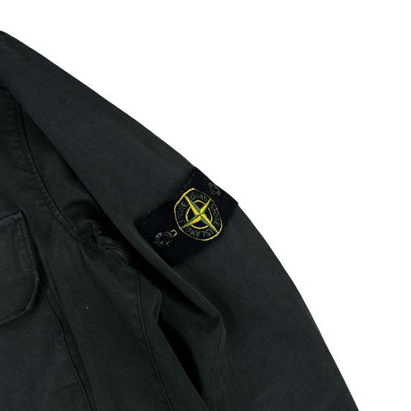 Stone Island 2005 Vintage Black Cotton Jacket - Medium