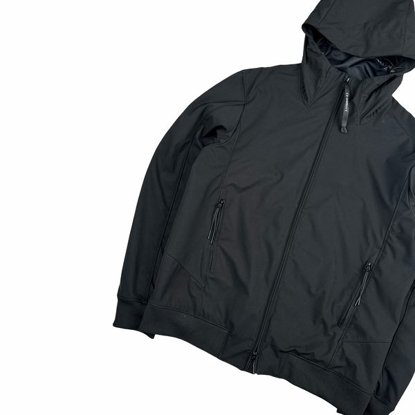 CP Company Black Soft Shell Lens View Jacket - Large