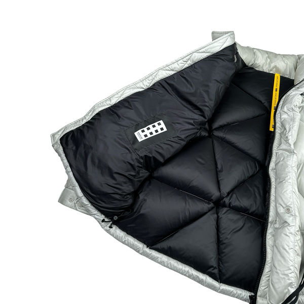 Moncler Genuis X Pharrell Williams Oak Giubbotto Silver Triangle stitched Down Filled Puffer Jacket - XL