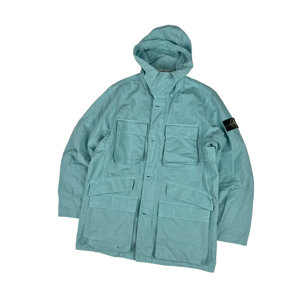 Stone Island 2022 Tela Cotone Lino Flammato TC Jacket - Large