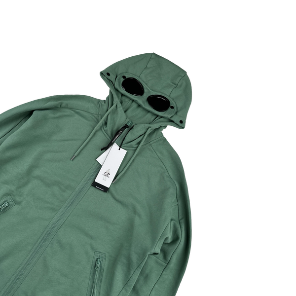 CP Company Green Cotton Goggle Hoodie - Medium