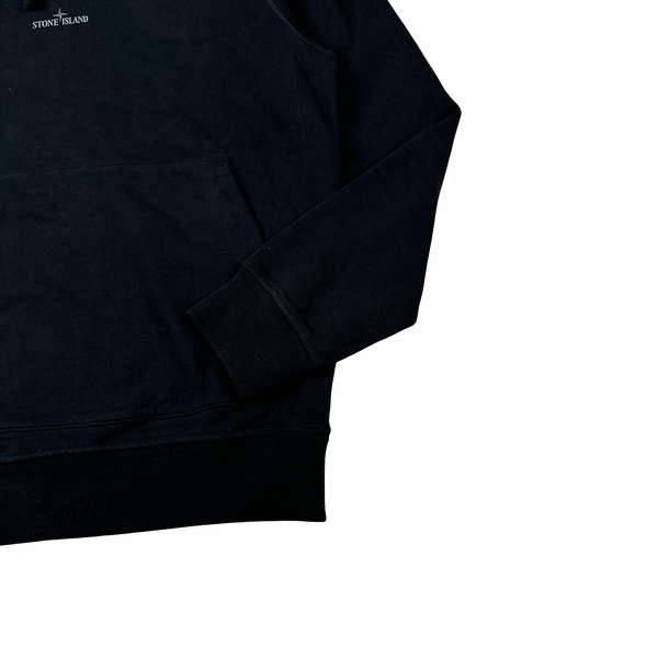 Stone Island 2024 Black Graphic Hooded Sweatshirt - Large