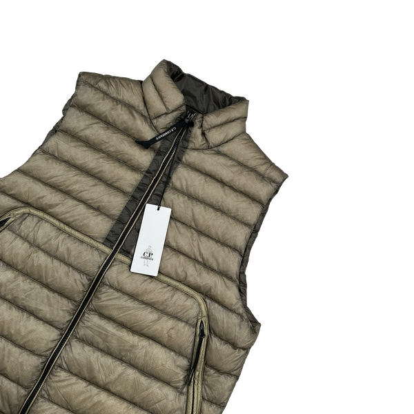 CP Company Tan DD Shell Down Filled Lens Viewer Gilet - Medium