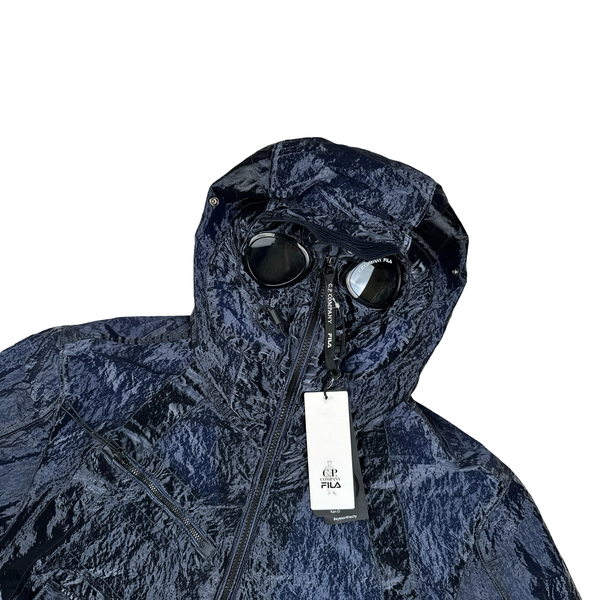 CP Company X Fila Navy Explorer Kan D Sherling Lined Jacket - Large