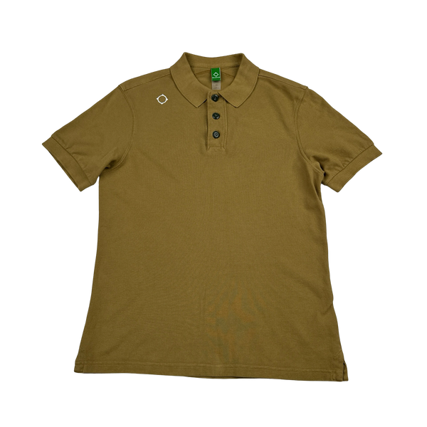 Ma Strum Mustard Cotton Polo Shirt - XS