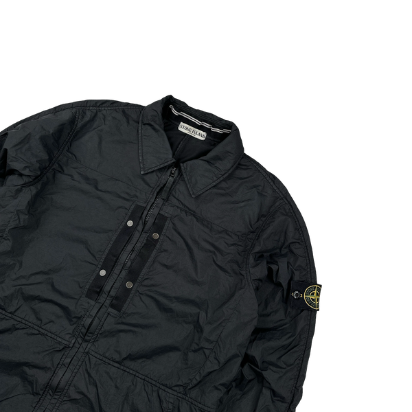 Stone Island Black 2009 Nylon Cotton Lined Overshirt - Medium