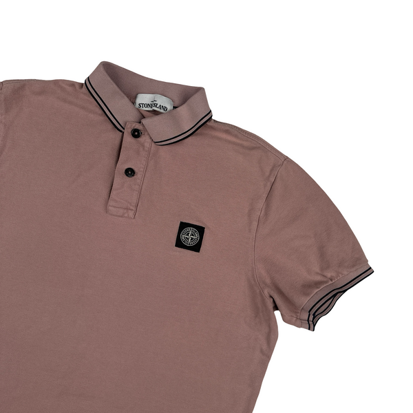 Stone Island 2016 Pink Short Sleeve Polo - Large