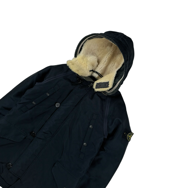 Stone Island 2010 Navy Oxford Nylon Parka Jacket - Small
