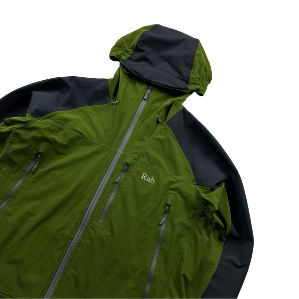 RAB Green Zipped Waterproof Soft Shell Jacket - XL