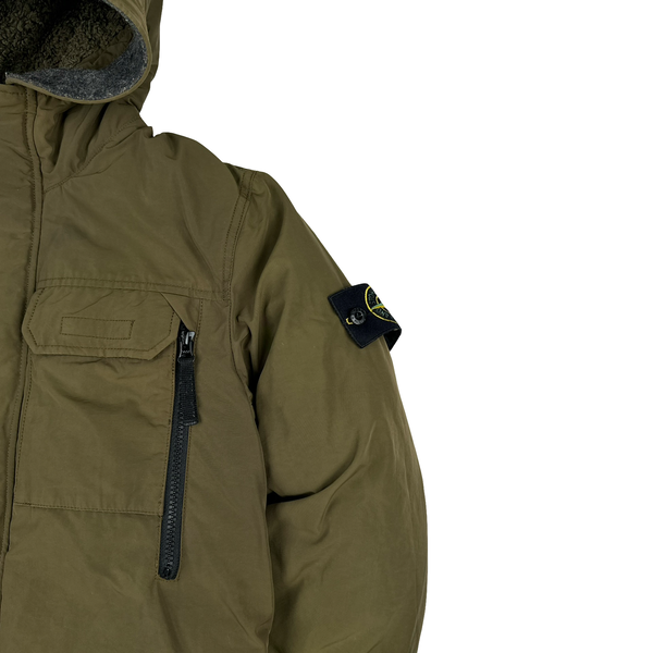 Stone Island 2018 Khaki Down Filled Multi Zipped Jacket - Small