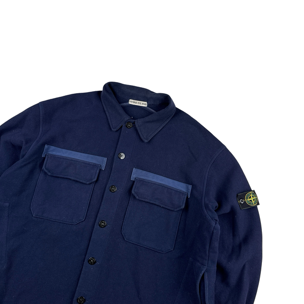Stone Island 1999 Vintage Navy Lana Wool Multi Pocket Jacket - XXL