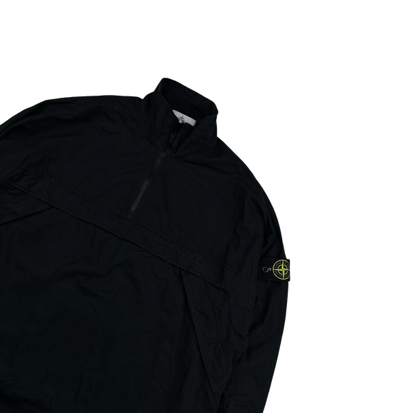 Stone Island 2021 Black Thick Cotton Ripstop Smock Pullover - XL