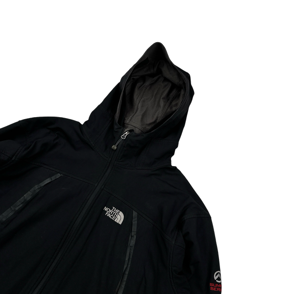 North Face Black Summit Series Soft Shell Apex Fleece Lined Jacket - Large