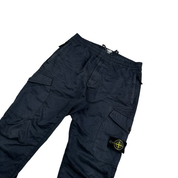 Stone Island 2020 Navy RE-T Cargo Trousers - 32"