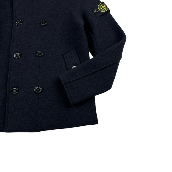 Stone Island 2015 Navy Wool Panno Duffle Buttoned Jacket - Small