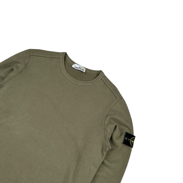 Stone Island 2018 Khaki Cotton Crewneck - Medium