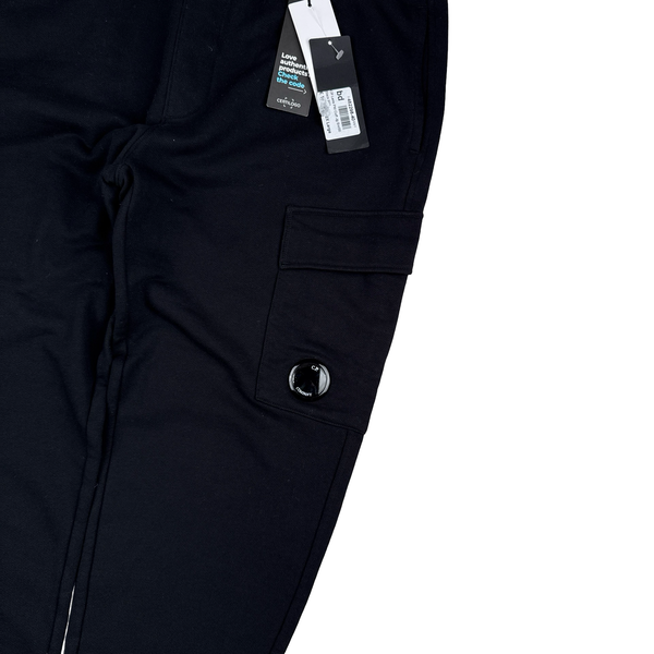 CP Company Black Cotton Lens Viewer Joggers - XXL