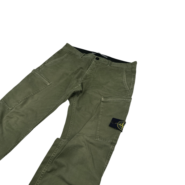 Stone Island 2017 Green Skinny Fit Cargo Trousers - 32"