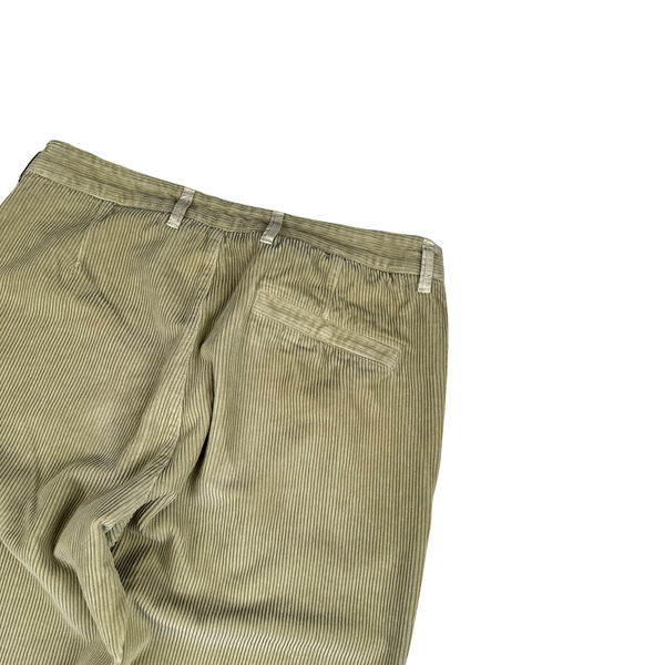 Stone Island 2024 Beige Corduroy Cotton RE Fit Cargo Trousers - 34”