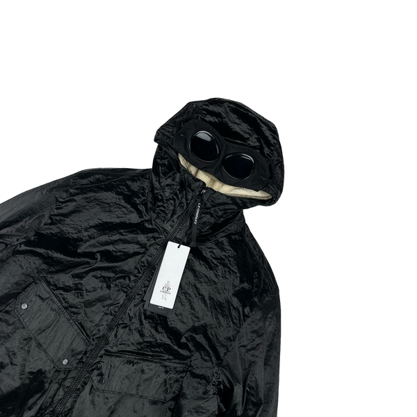 CP Company Black Kan D Sherling Lined Goggle Jacket - Large