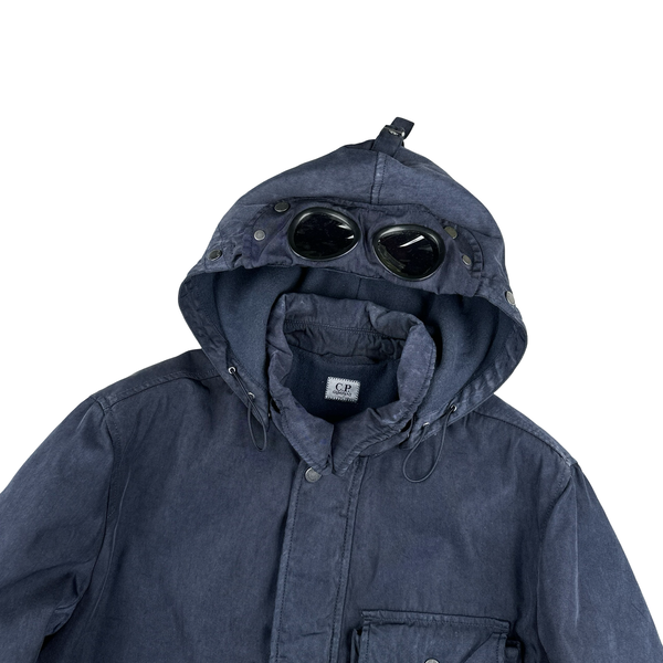 CP Company Goggle Navy Quilted Lined Multi Pocket Jacket - XL