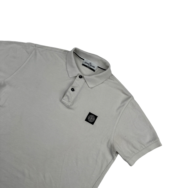 Stone Island 2018 White Cotton Polo Shirt - XL