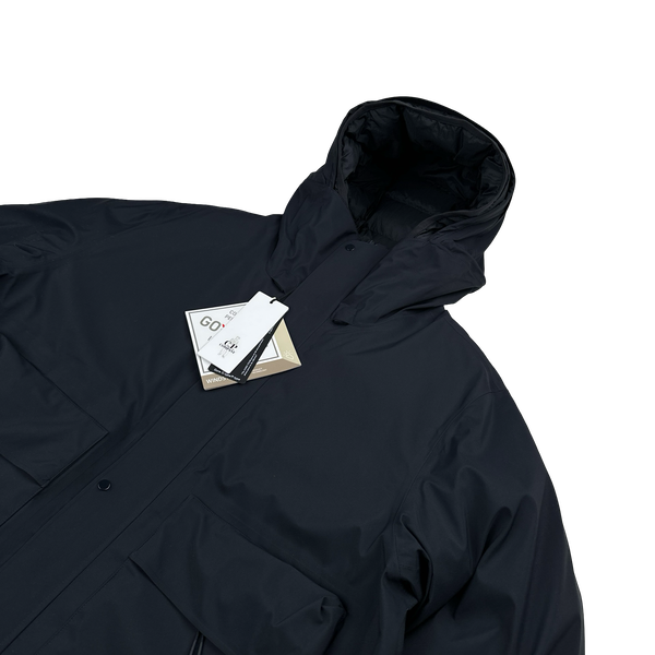CP Company Black Gore G-Type Ripstop Down Lined Long Jacket - XXL