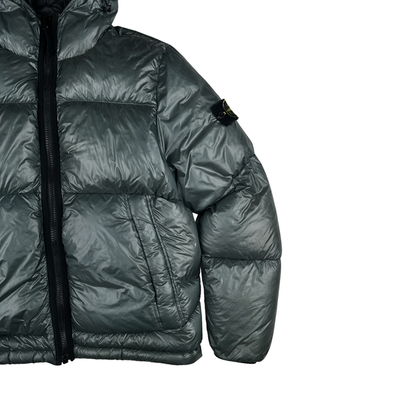 Stone Island 2017 Steel Grey  Pertex Quantum Y Down Puffer Jacket - Medium