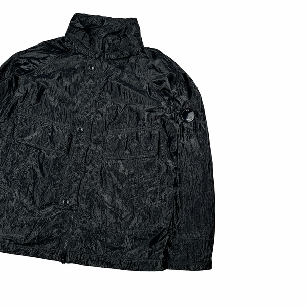 CP Company Black Garment Dyed Nylon Kan D Shell Jacket - Small