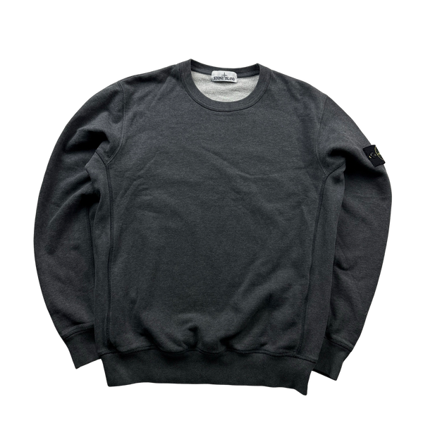 Stone Island Grey Cotton Crewneck Sweatshirt - Large