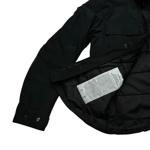 Stone Island Black Micro Reps Primaloft Padded Field Jacket - Large