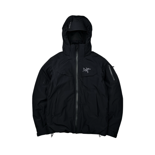 Arcteryx Black Macai Down Filled Gore-Tex Drop Hood Jacket - Medium