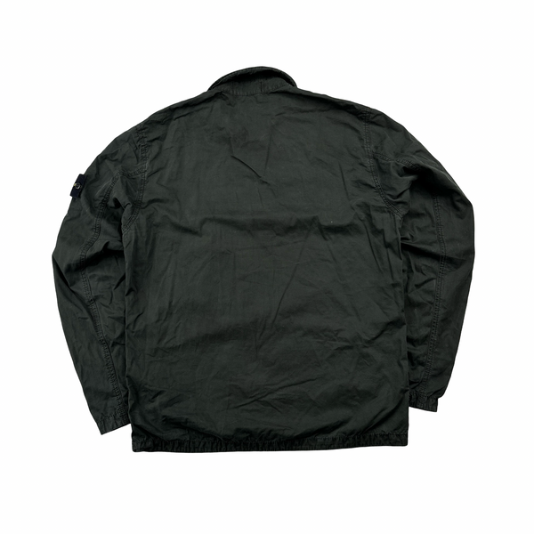 Stone Island 2021 Khaki Green Cotton Overshirt - Medium