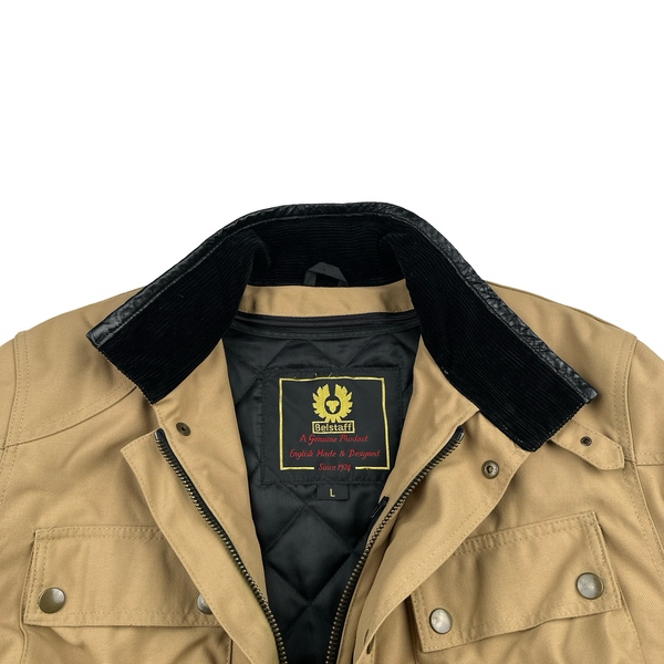 Belstaff Light Brown Multi Pocket Field Zipped Heavyweight Jacket - Large